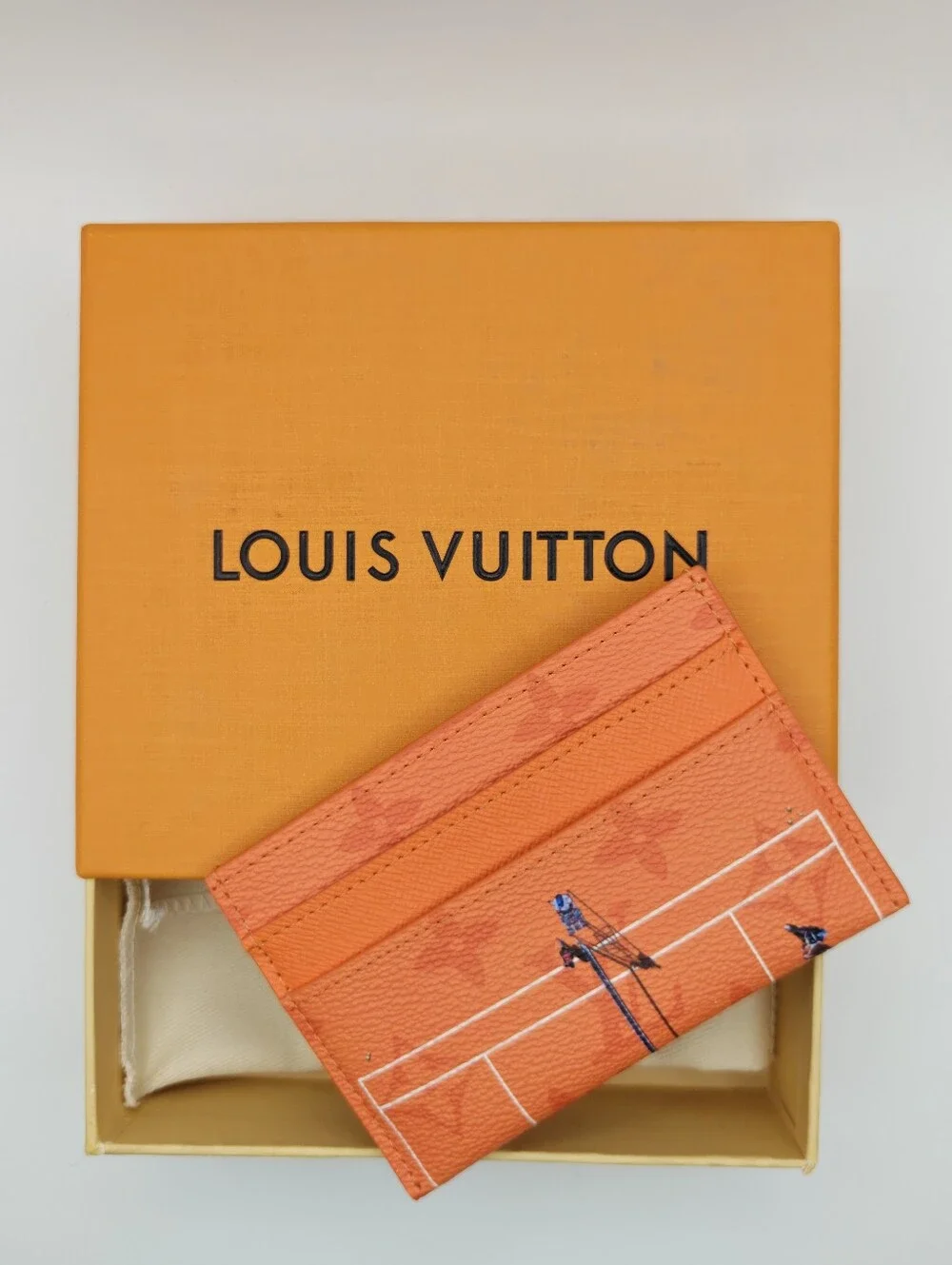 Louis Vuitton Lv Red Brick Tennis Cardholder